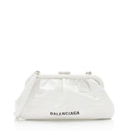Balenciaga Croc Embossed Calfskin Logo Cloud XS Framed Clutch