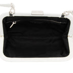 Balenciaga Croc Embossed Calfskin Logo Cloud XS Framed Clutch
