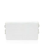 Balenciaga Croc Embossed Calfskin Lock Medium Shoulder Bag