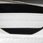 Balenciaga Croc Embossed Calfskin Lock Medium Shoulder Bag