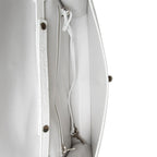 Balenciaga Croc Embossed Calfskin Lock Medium Shoulder Bag