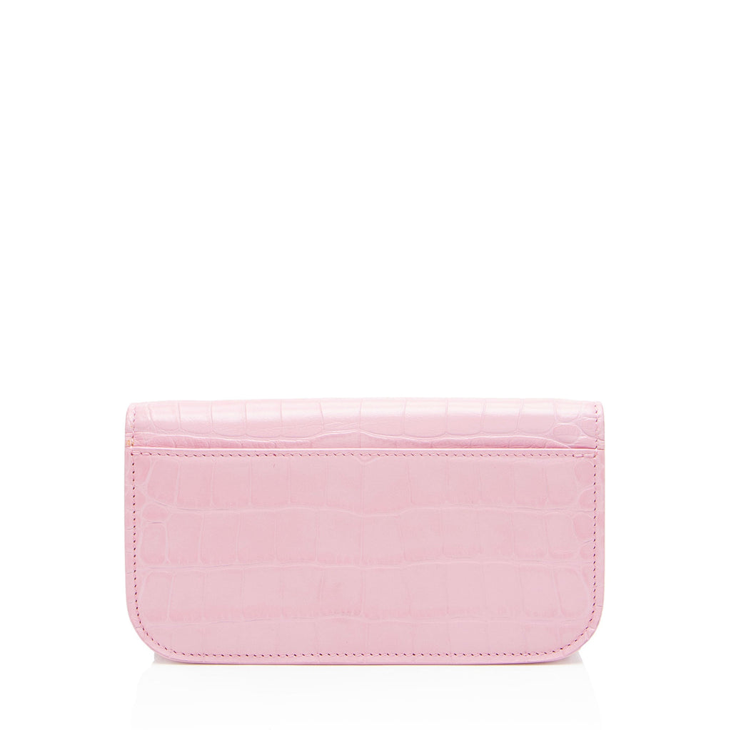 Balenciaga Croc Embossed Gossip Wallet on Chain