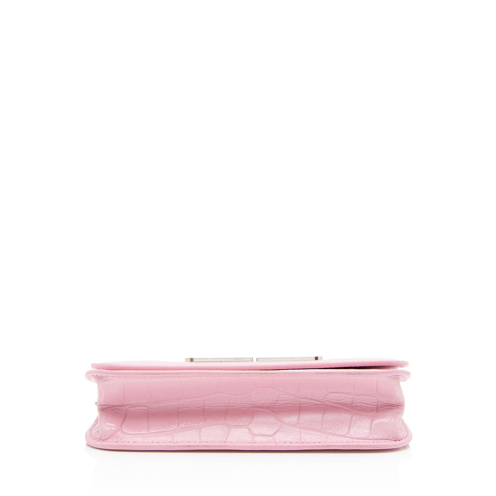 Balenciaga Croc Embossed Gossip Wallet on Chain