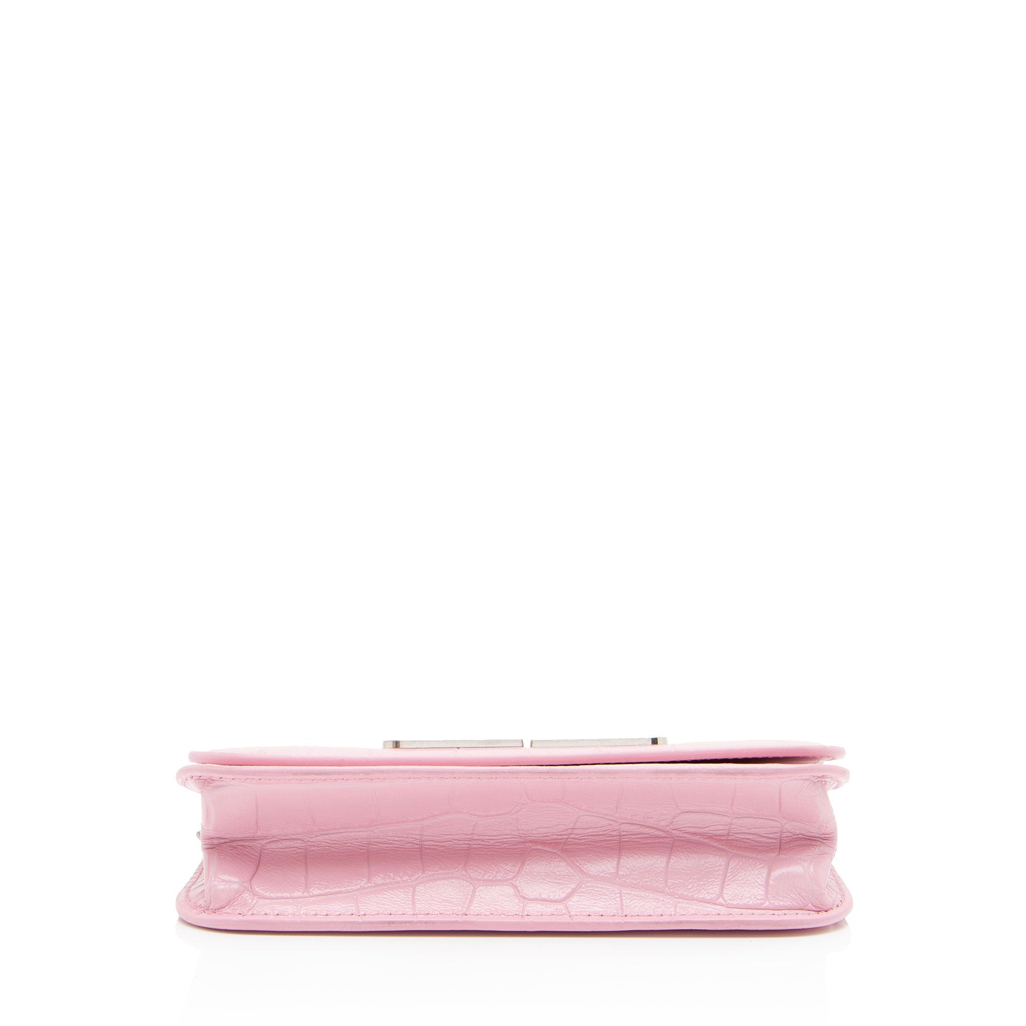 Balenciaga Croc Embossed Gossip Wallet on Chain