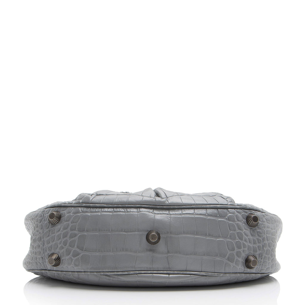 Balenciaga Croc Embossed Le Cagole Small Shoulder Bag