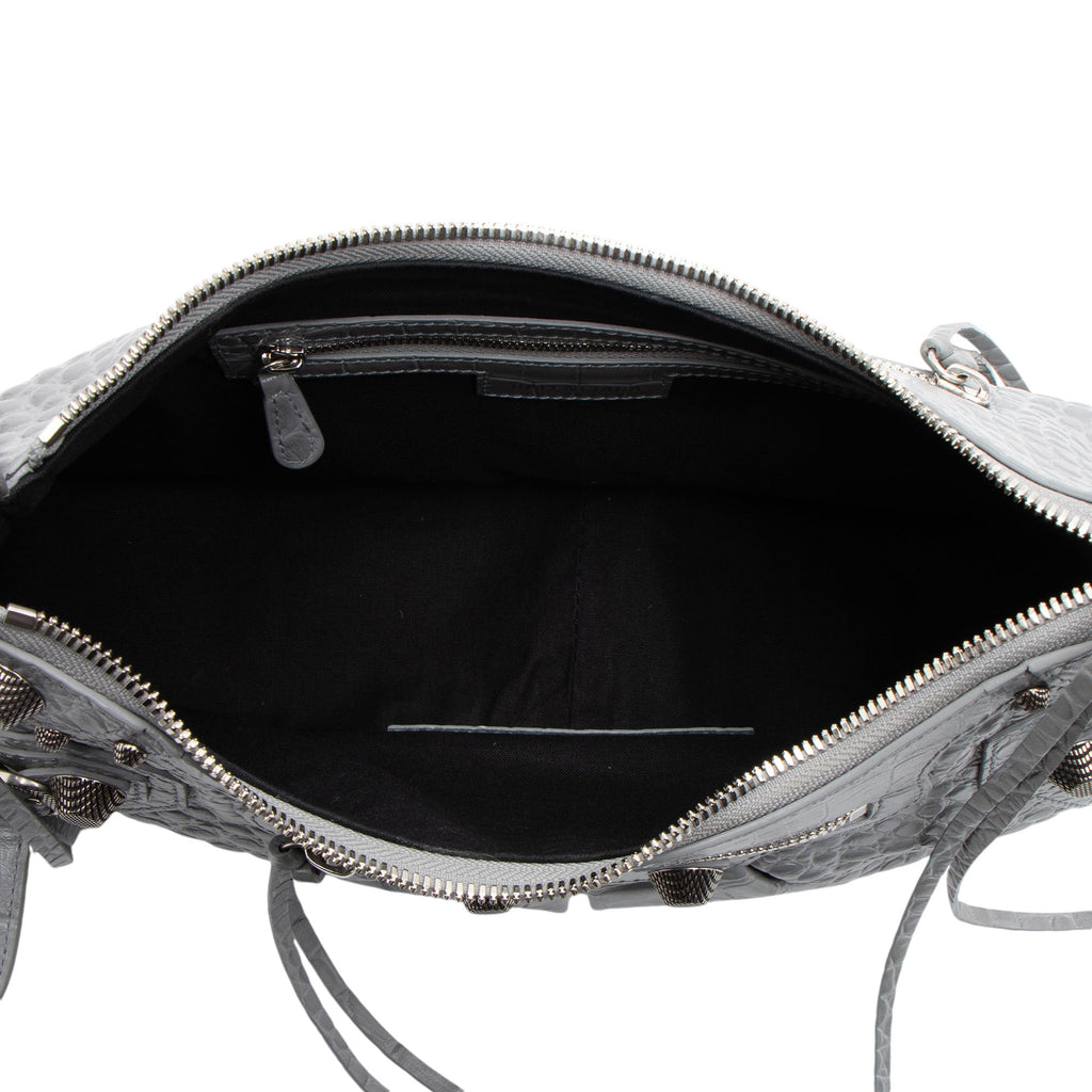 Balenciaga Croc Embossed Le Cagole Small Shoulder Bag
