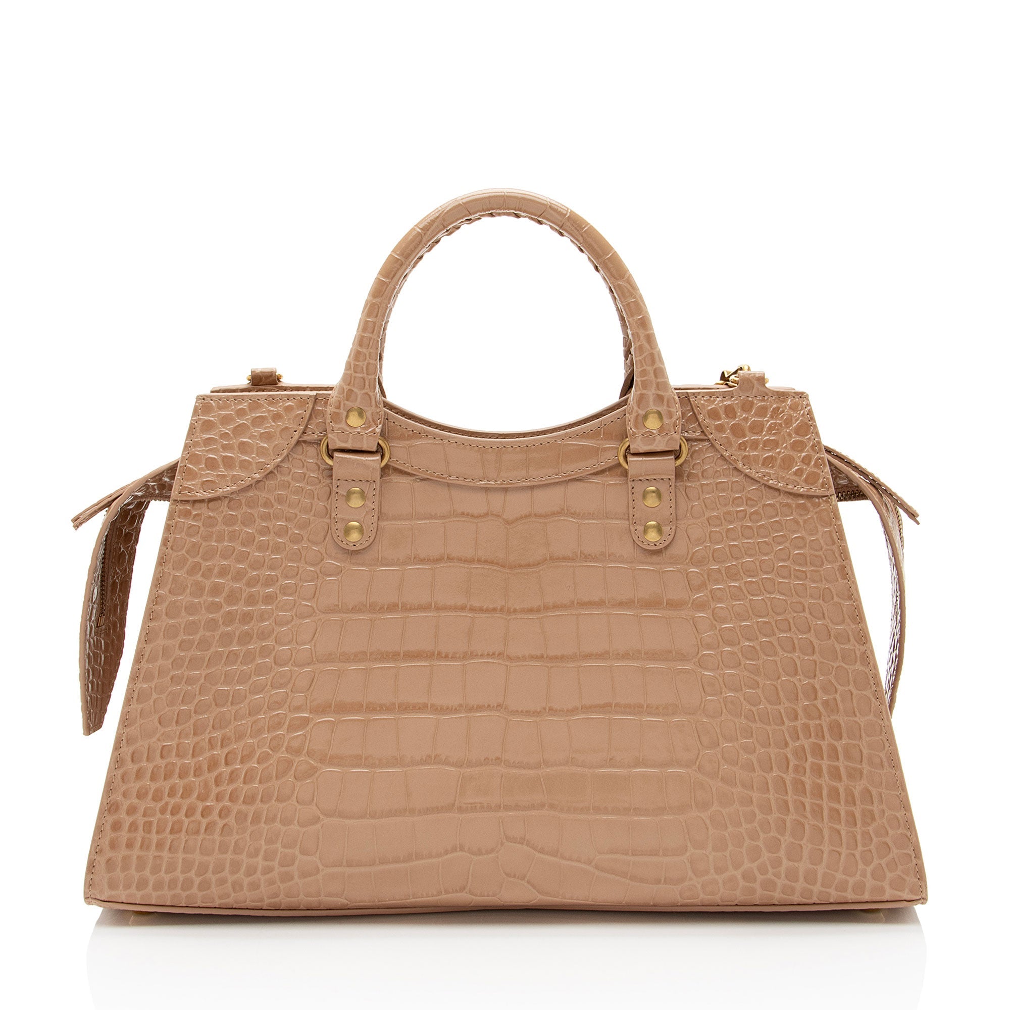 Balenciaga Croc Embossed Neo Classic City Medium Satchel