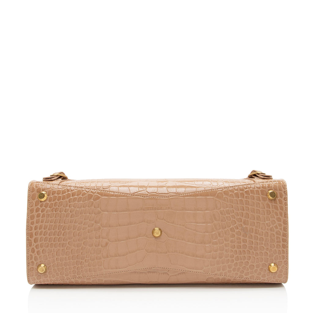 Balenciaga Croc Embossed Neo Classic City Medium Satchel
