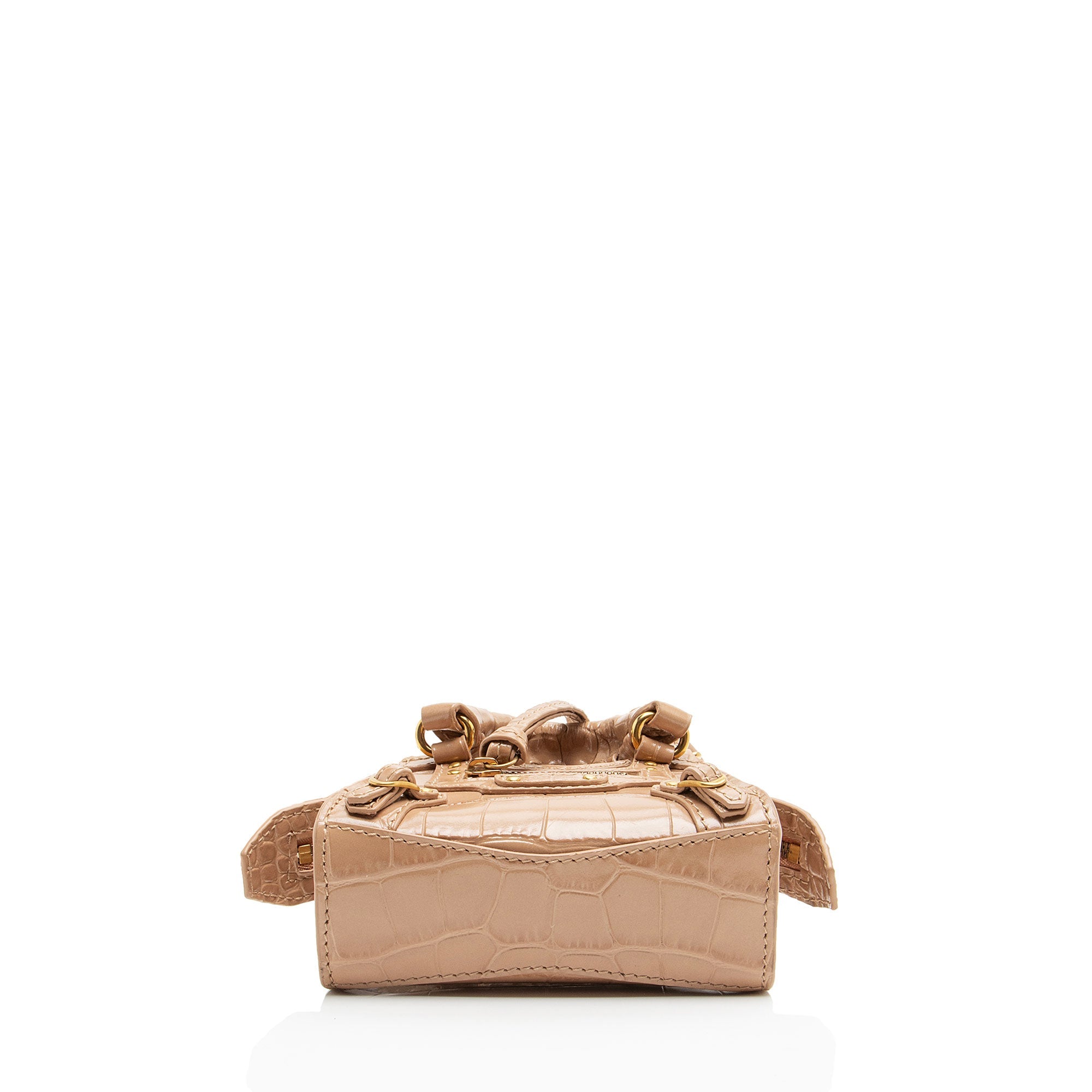 Balenciaga Croc Embossed Neo Classic City Super Nano Crossbody