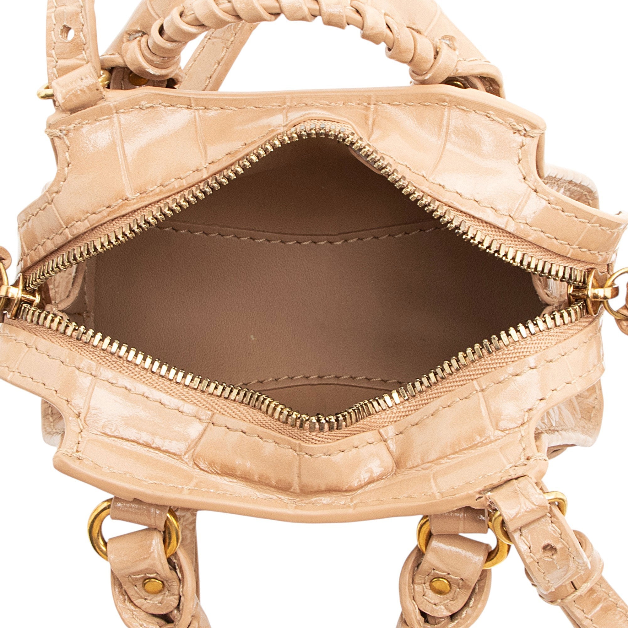 Balenciaga Croc Embossed Neo Classic City Super Nano Crossbody