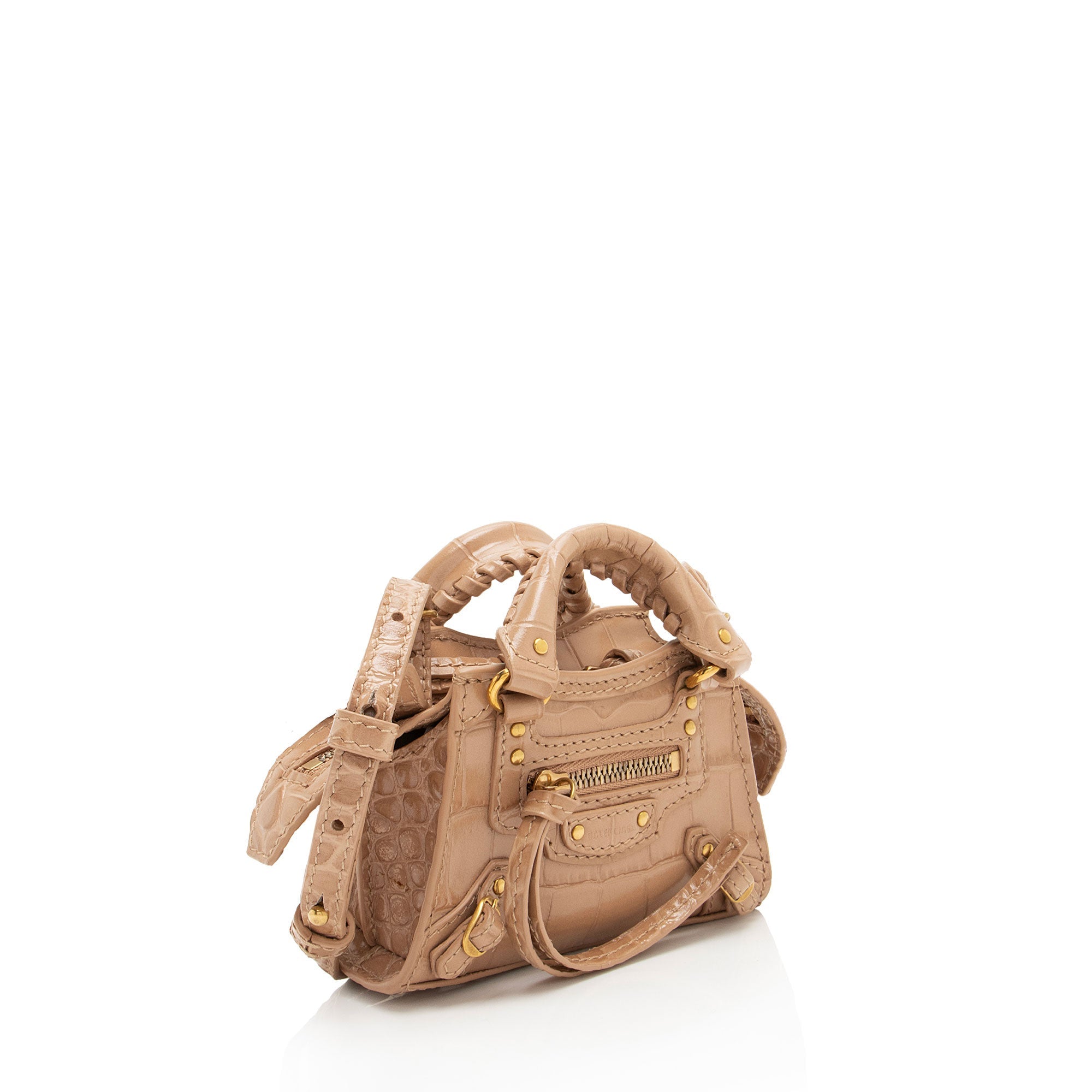 Balenciaga Croc Embossed Neo Classic City Super Nano Crossbody