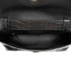 Balenciaga Croc Embossed Soft Hourglass Shoulder Bag