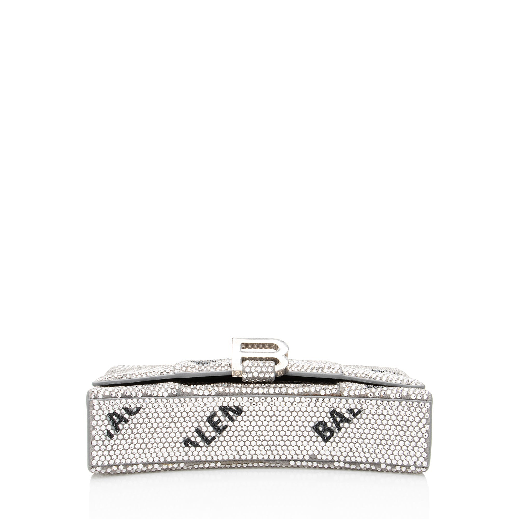 Balenciaga Crystal Logo Hourglass Chain Bag