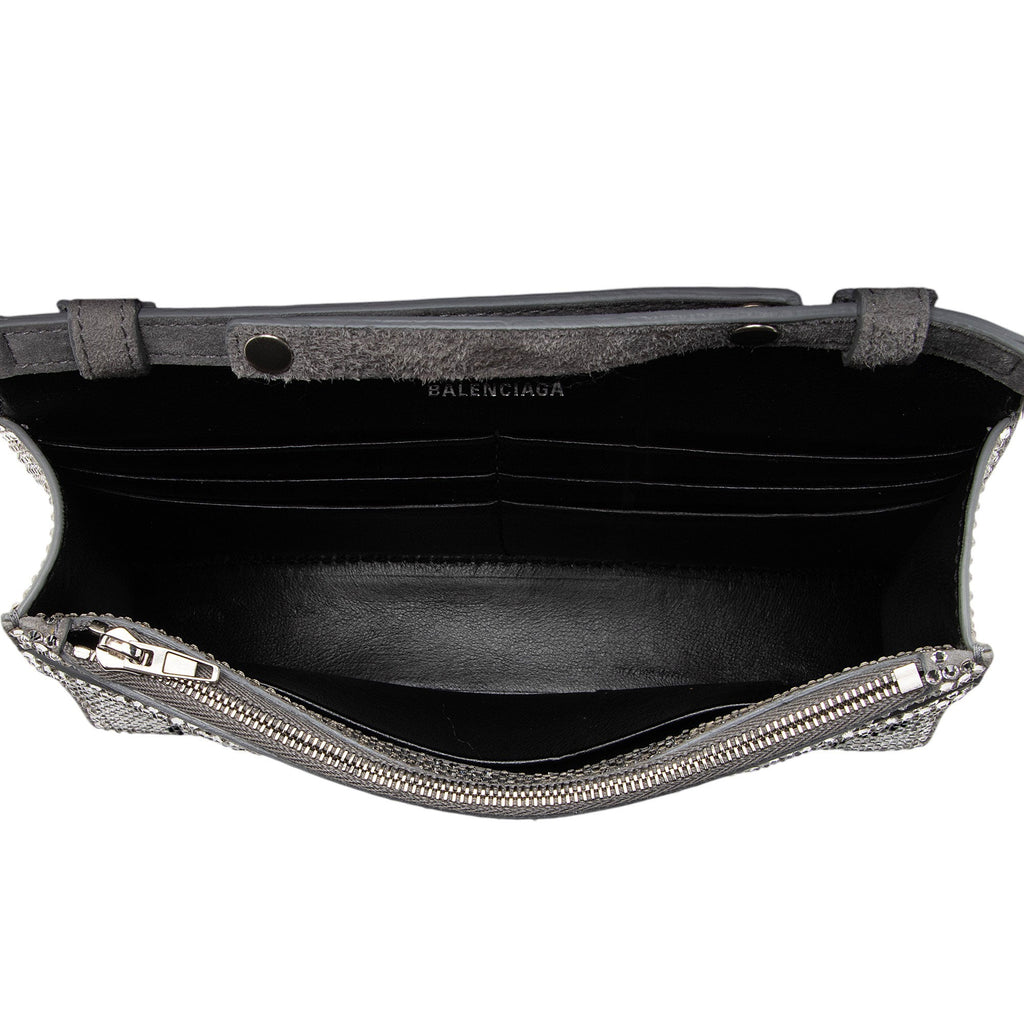 Balenciaga Crystal Logo Hourglass Chain Bag