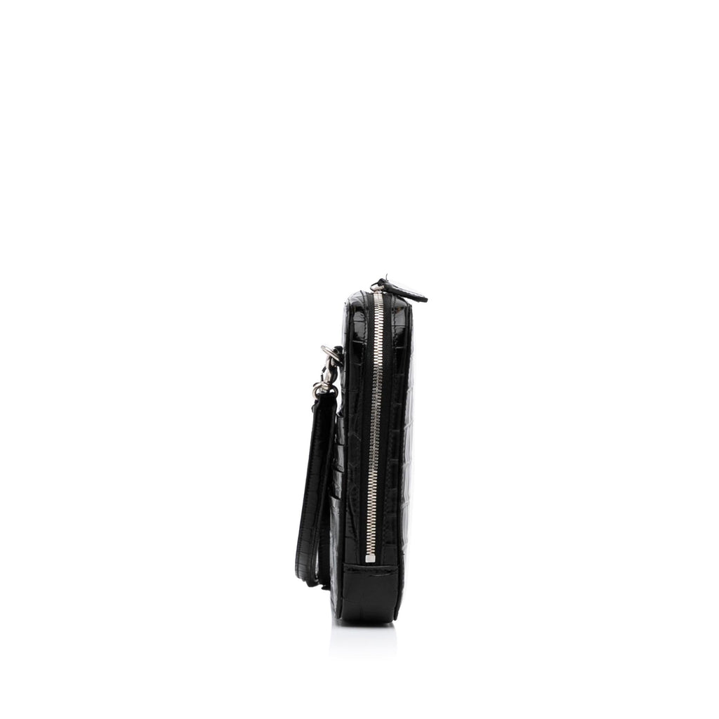 Balenciaga Embossed Zip Phone Holder (SHG-J8voGS)