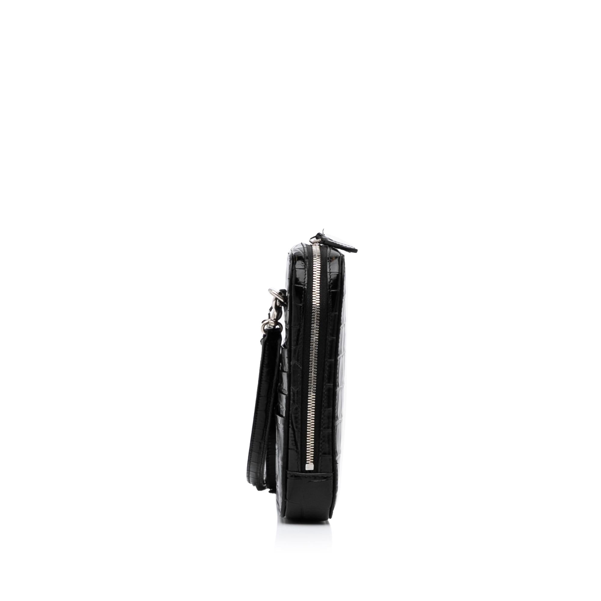 Balenciaga Embossed Zip Phone Holder (SHG-J8voGS)