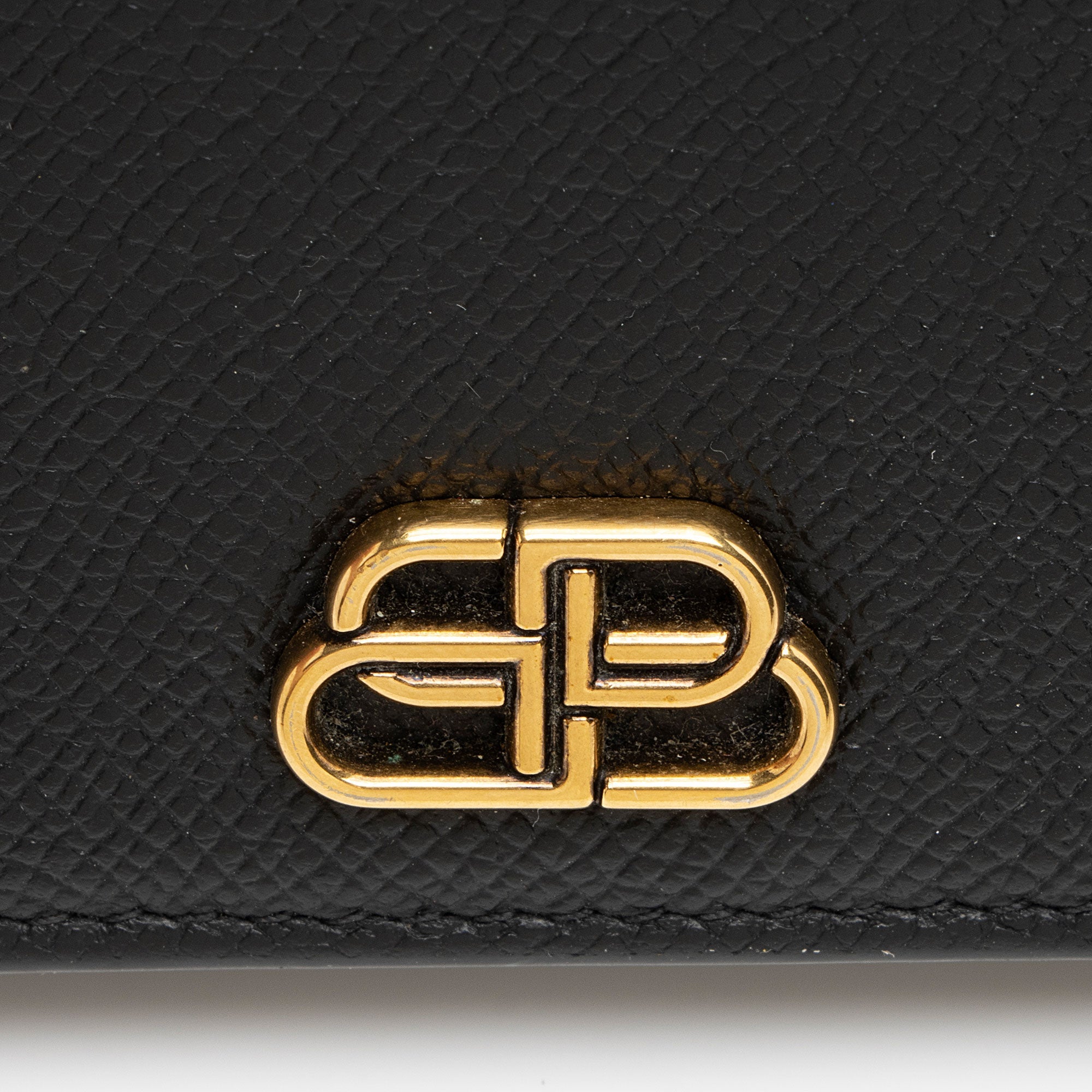 Balenciaga Grained Calfskin BB Thin Cash Wallet