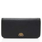 Balenciaga Grained Calfskin BB Thin Cash Wallet