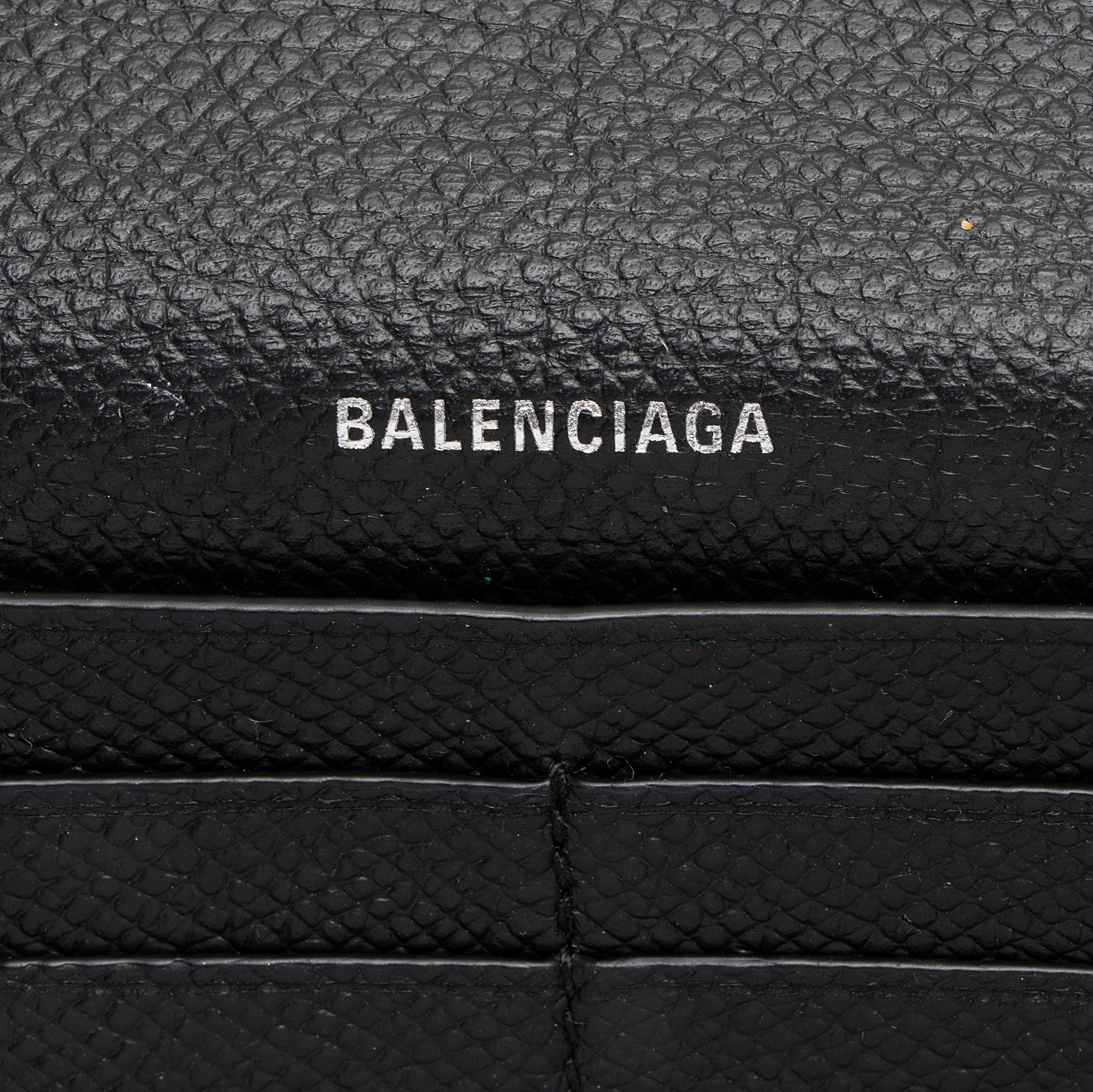 Balenciaga Grained Calfskin BB Thin Cash Wallet