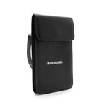 Balenciaga Grained Calfskin Logo Cash Phone Card Holder Flap Bag (SHF-23466)