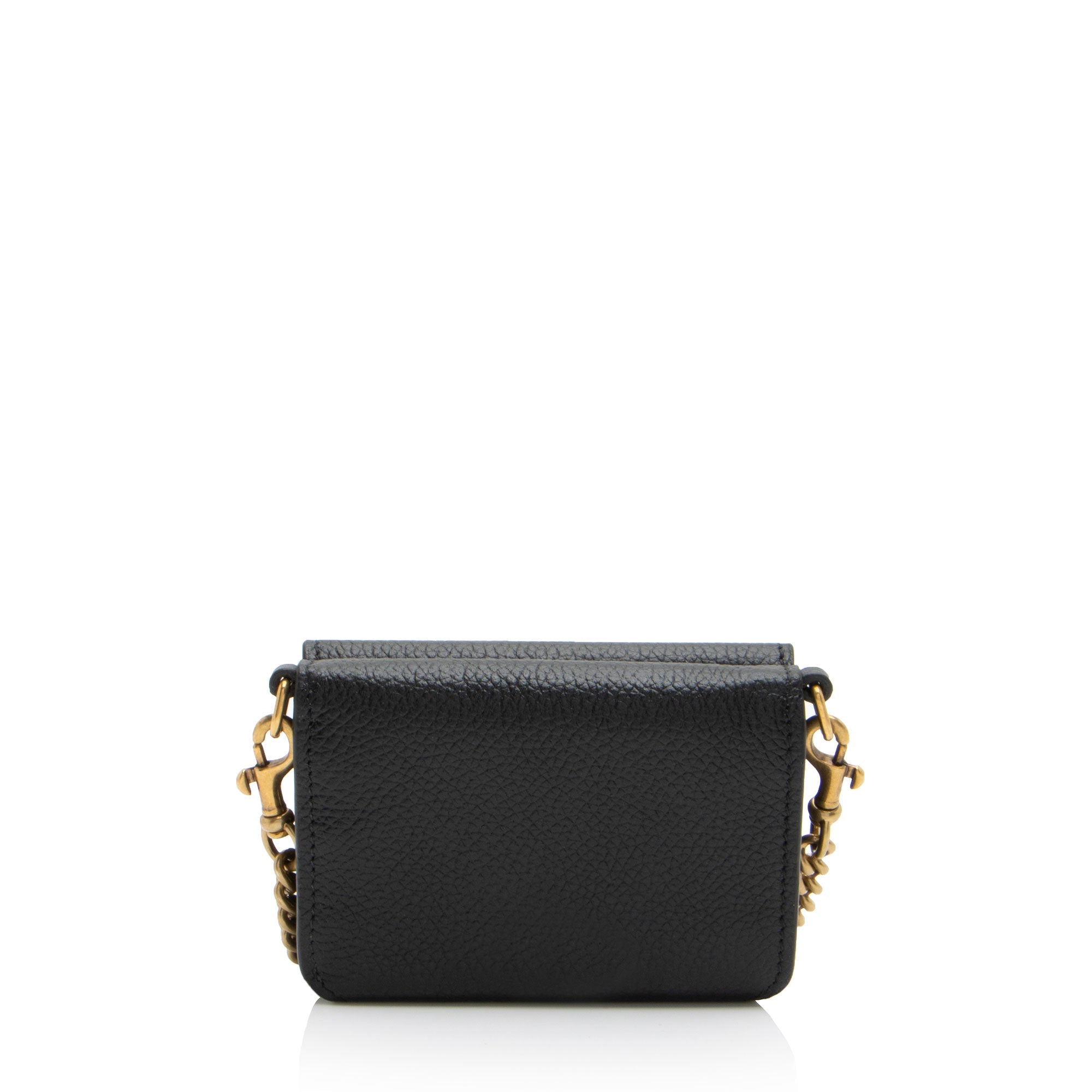 Balenciaga Grained Calfskin Logo Cash Mini Wallet on Chain (SHF-uR1F9W)