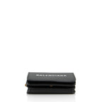 Balenciaga Grained Calfskin Logo Cash Mini Wallet on Chain (SHF-uR1F9W)