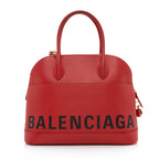 Balenciaga Grained Calfskin Ville Medium Top Handle Bag