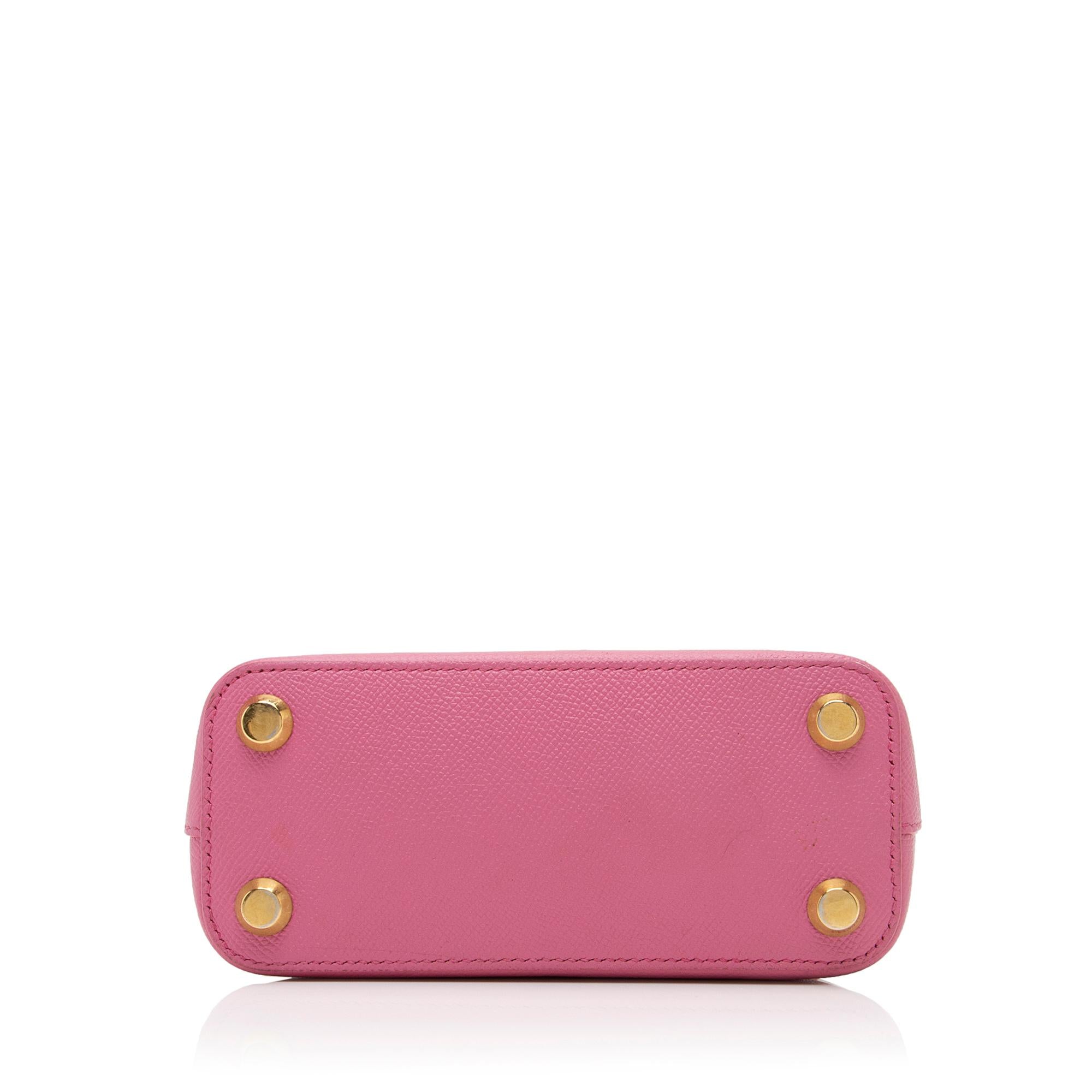 Balenciaga Grained Calfskin Ville XXS Top Handle Bag (SHF-23463)