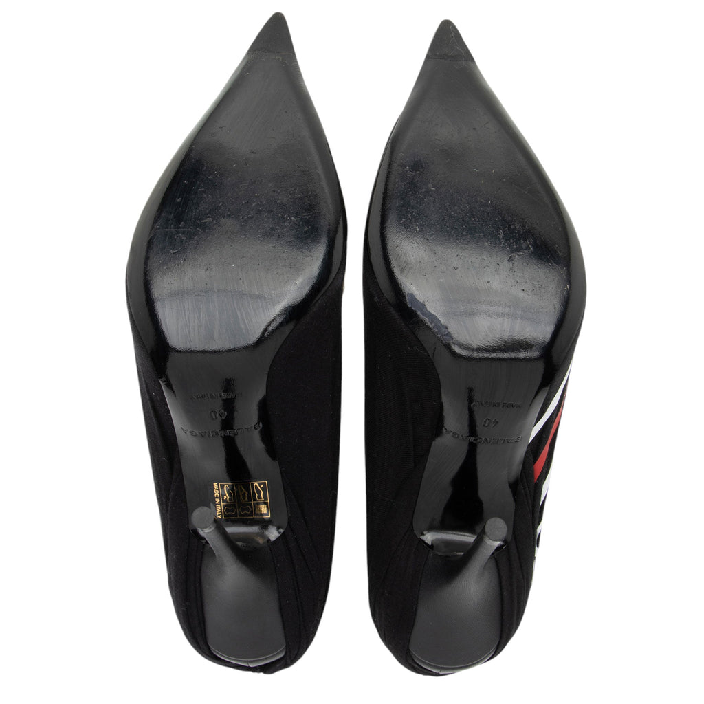 Balenciaga Jersey Logo Knife Pumps - Size 10 / 40 (SHF-klSg57)