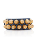 Balenciaga Lambskin Giant Two Row Stud Bracelet (SHF-18514)