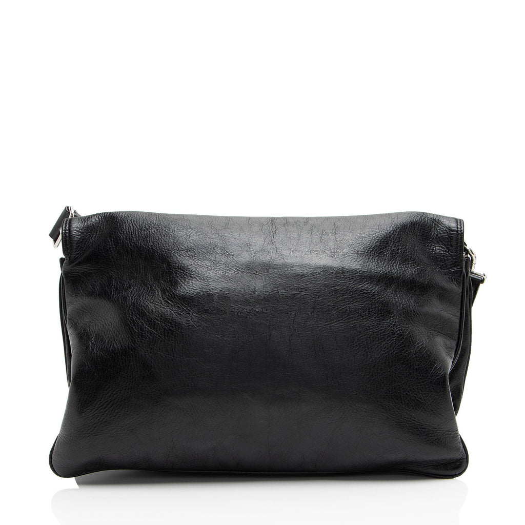 Balenciaga Leather BB Soft Medium Shoulder Bag
