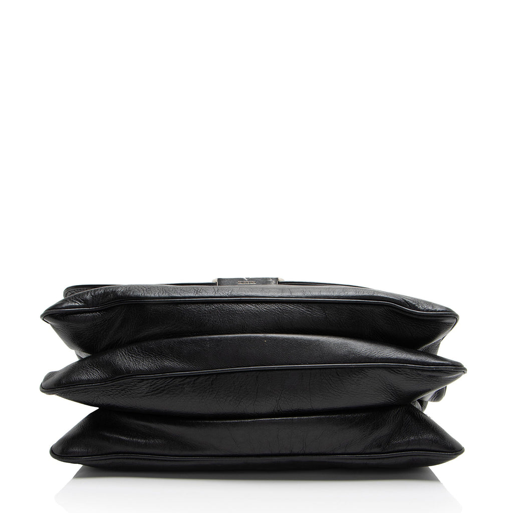 Balenciaga Leather BB Soft Medium Shoulder Bag