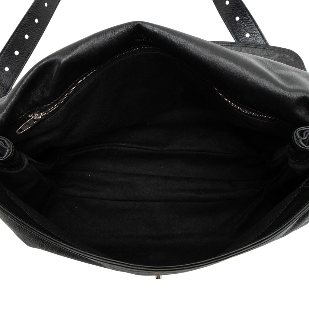 Balenciaga Leather BB Soft Medium Shoulder Bag