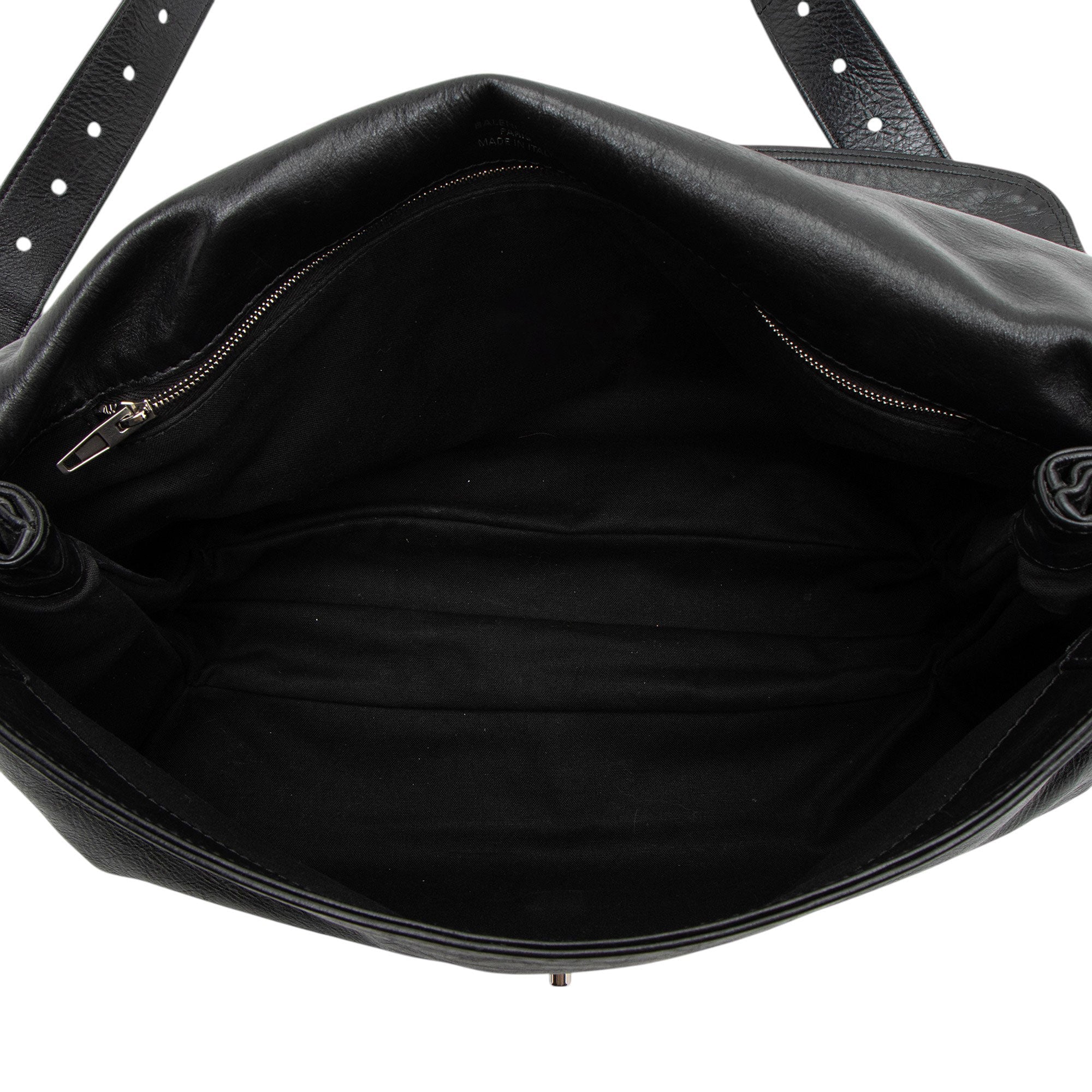 Balenciaga Leather BB Soft Medium Shoulder Bag