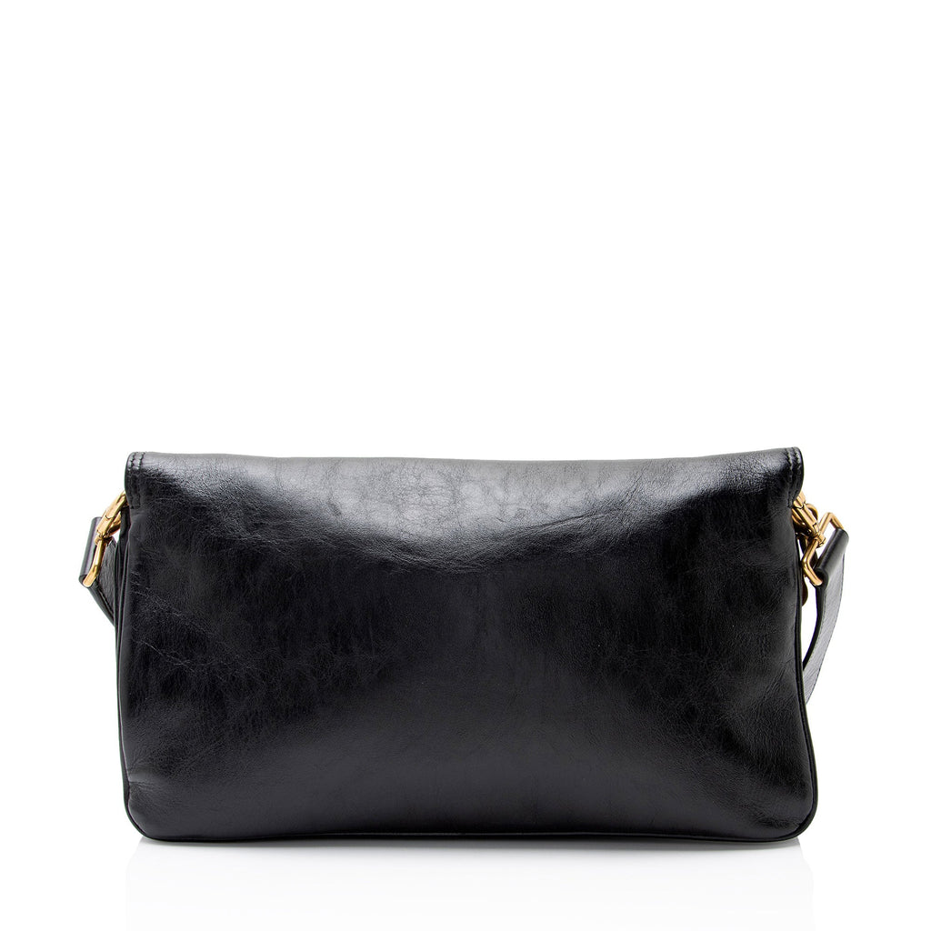 Balenciaga Leather BB Soft Medium Shoulder Bag
