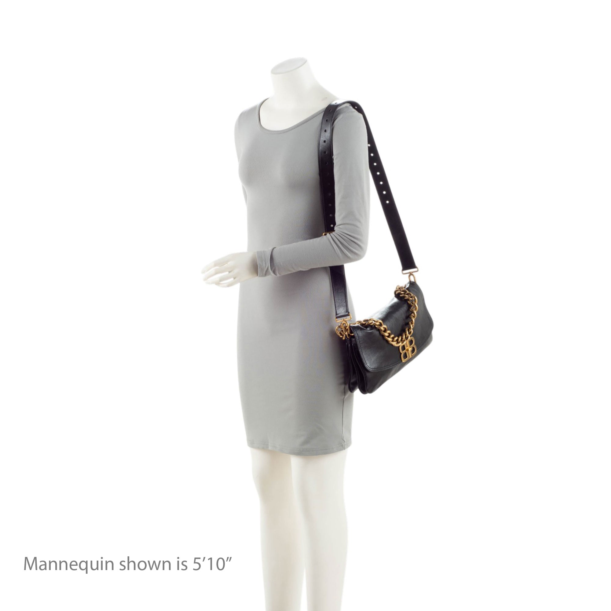 Balenciaga Leather BB Soft Medium Shoulder Bag