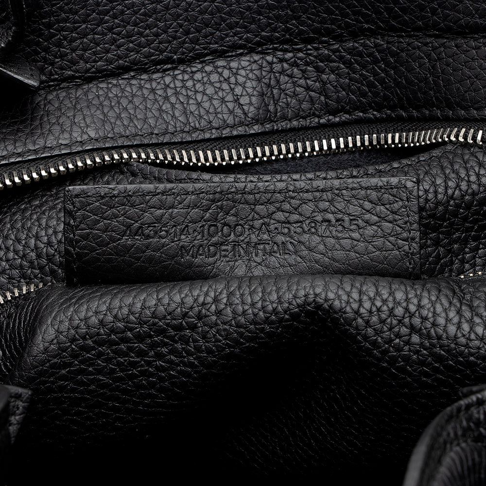 Balenciaga Leather Blackout City Satchel (SHF-16522)