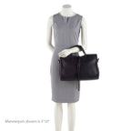 Balenciaga Leather Blackout City Satchel (SHF-16522)
