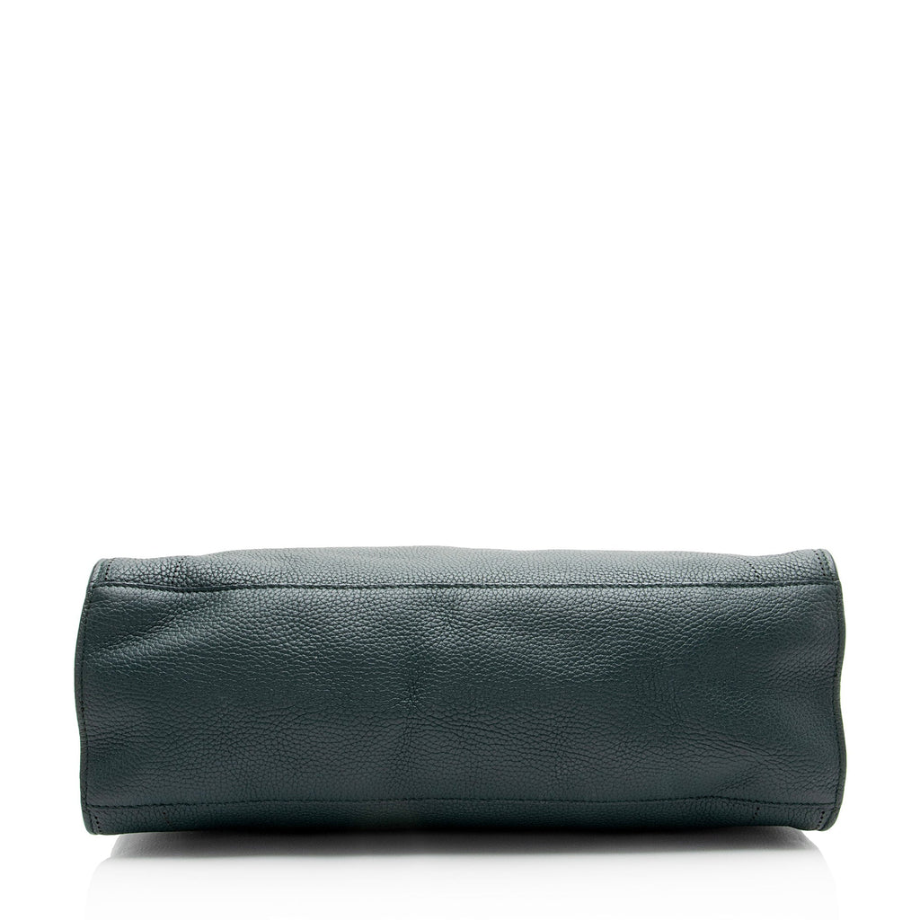 Balenciaga Leather Blackout City Satchel