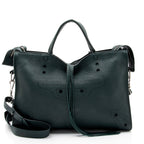 Balenciaga Leather Blackout City Satchel