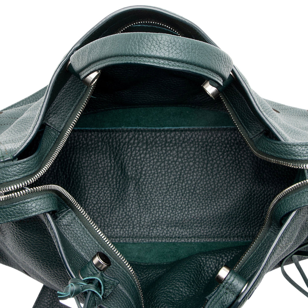Balenciaga Leather Blackout City Satchel