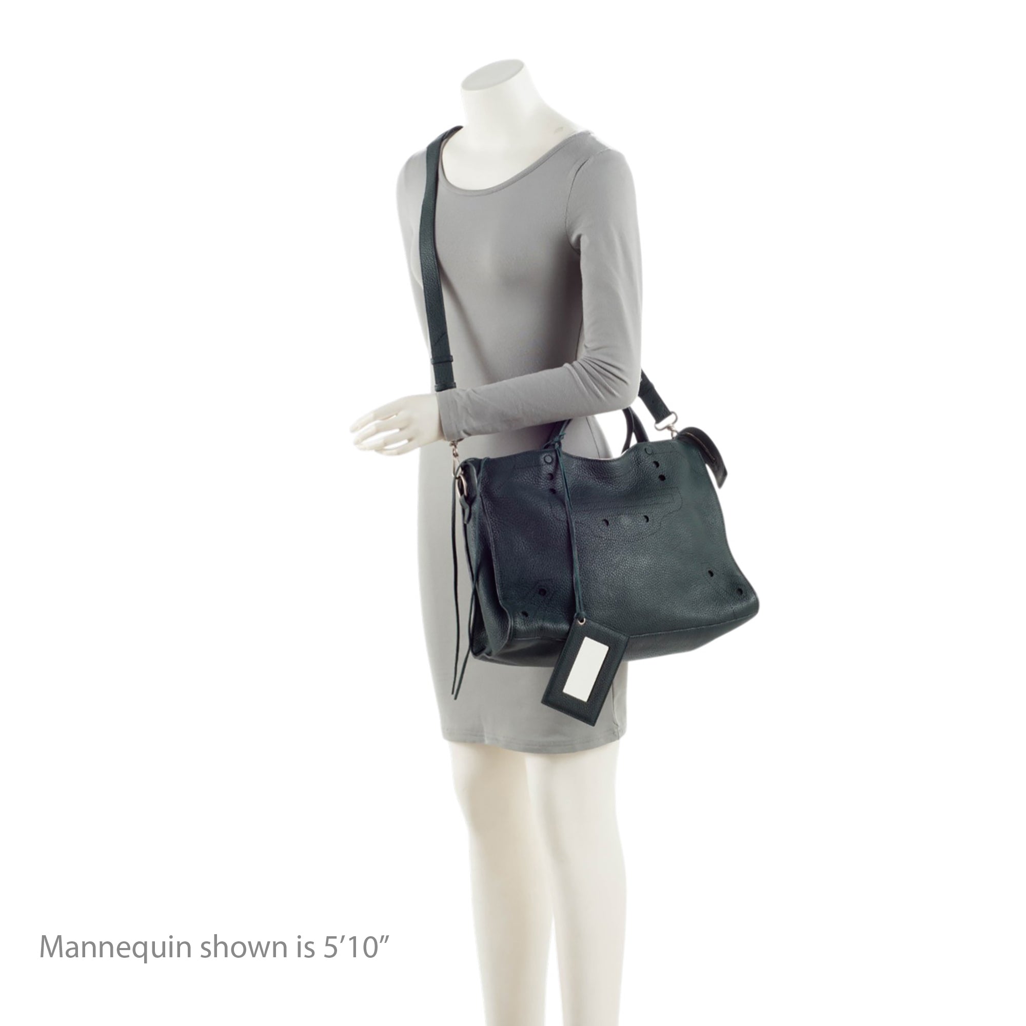 Balenciaga Leather Blackout City Satchel