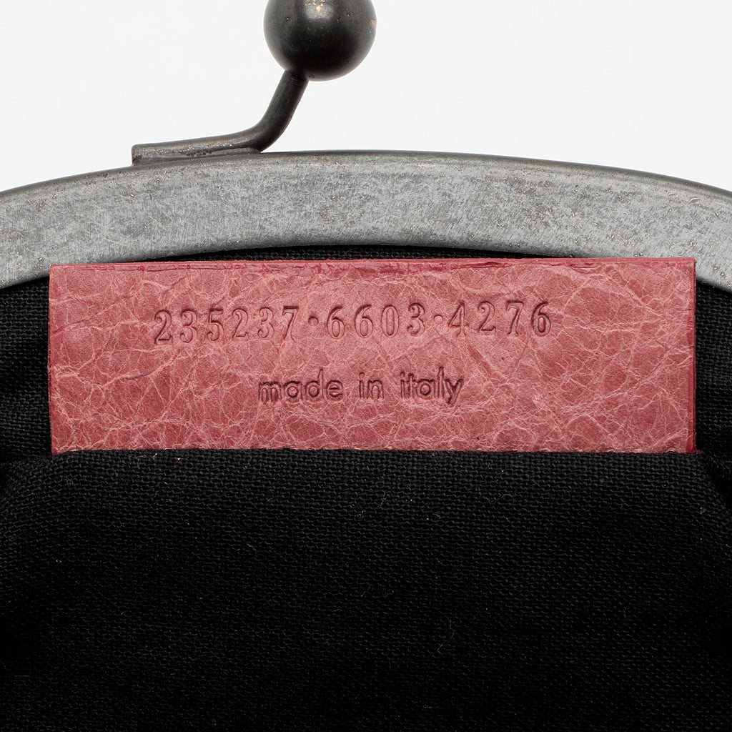 Balenciaga Leather Click Coin Pouch (SHF-cmlQgL)