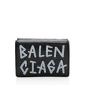 Balenciaga Leather Graffiti Mini Wallet (SHF-16612)