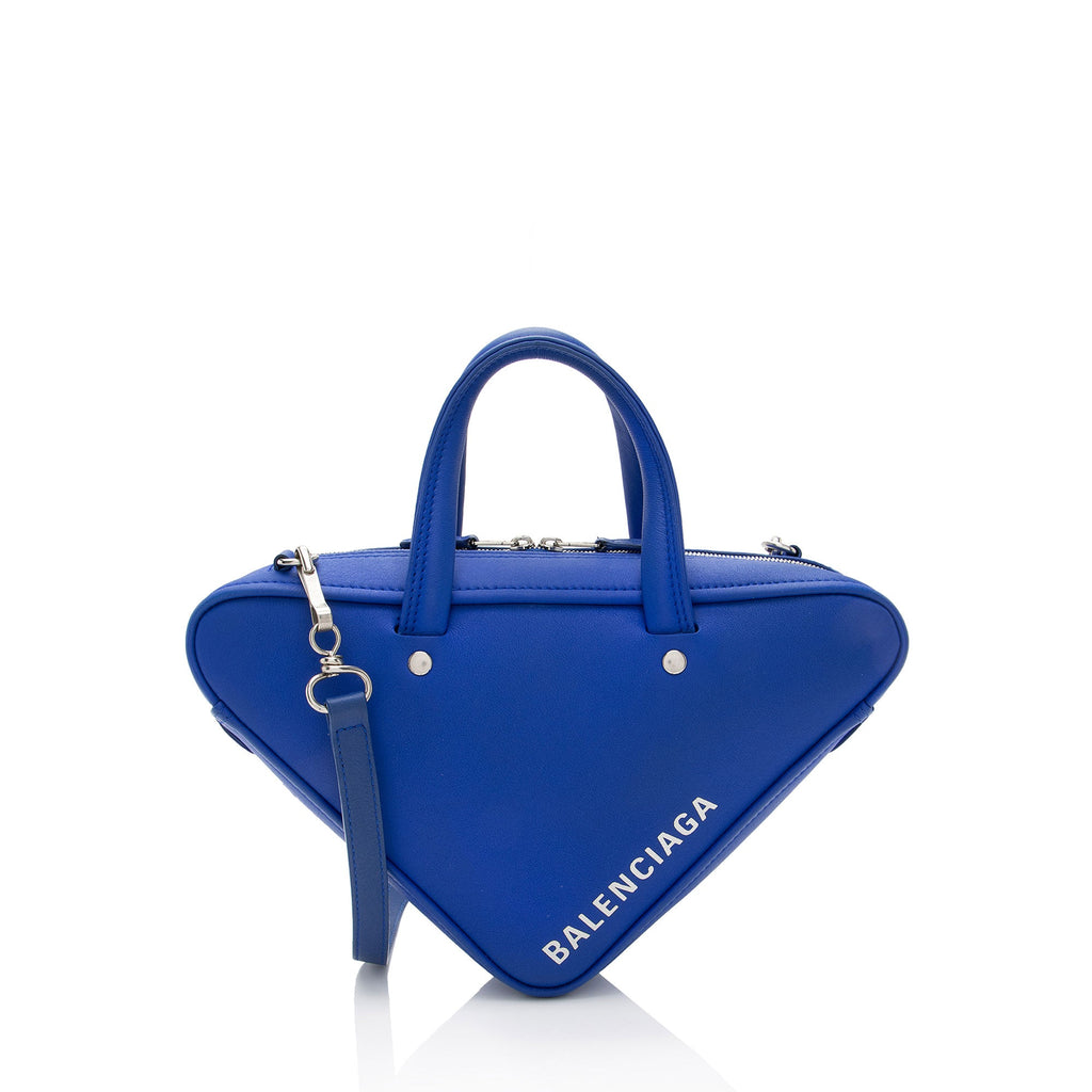 Balenciaga Leather S Triangle Satchel
