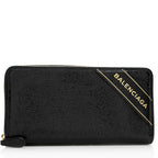 Balenciaga Leather Zip Around Wallet - FINAL SALE (SHF-18683)