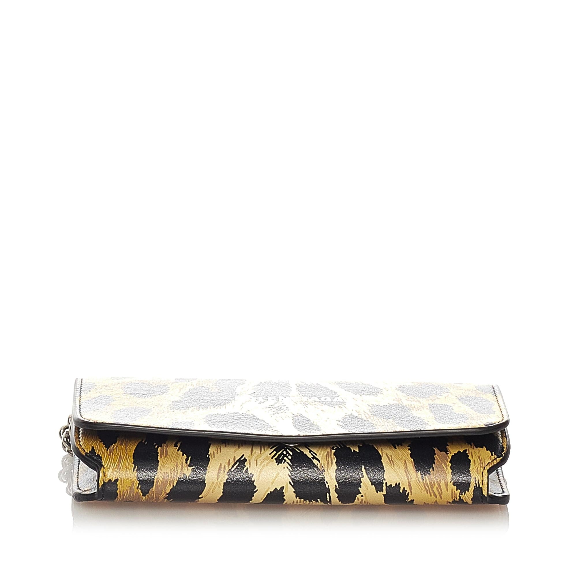 Balenciaga Leopard Print Leather Shoulder Bag (SHG-27193)