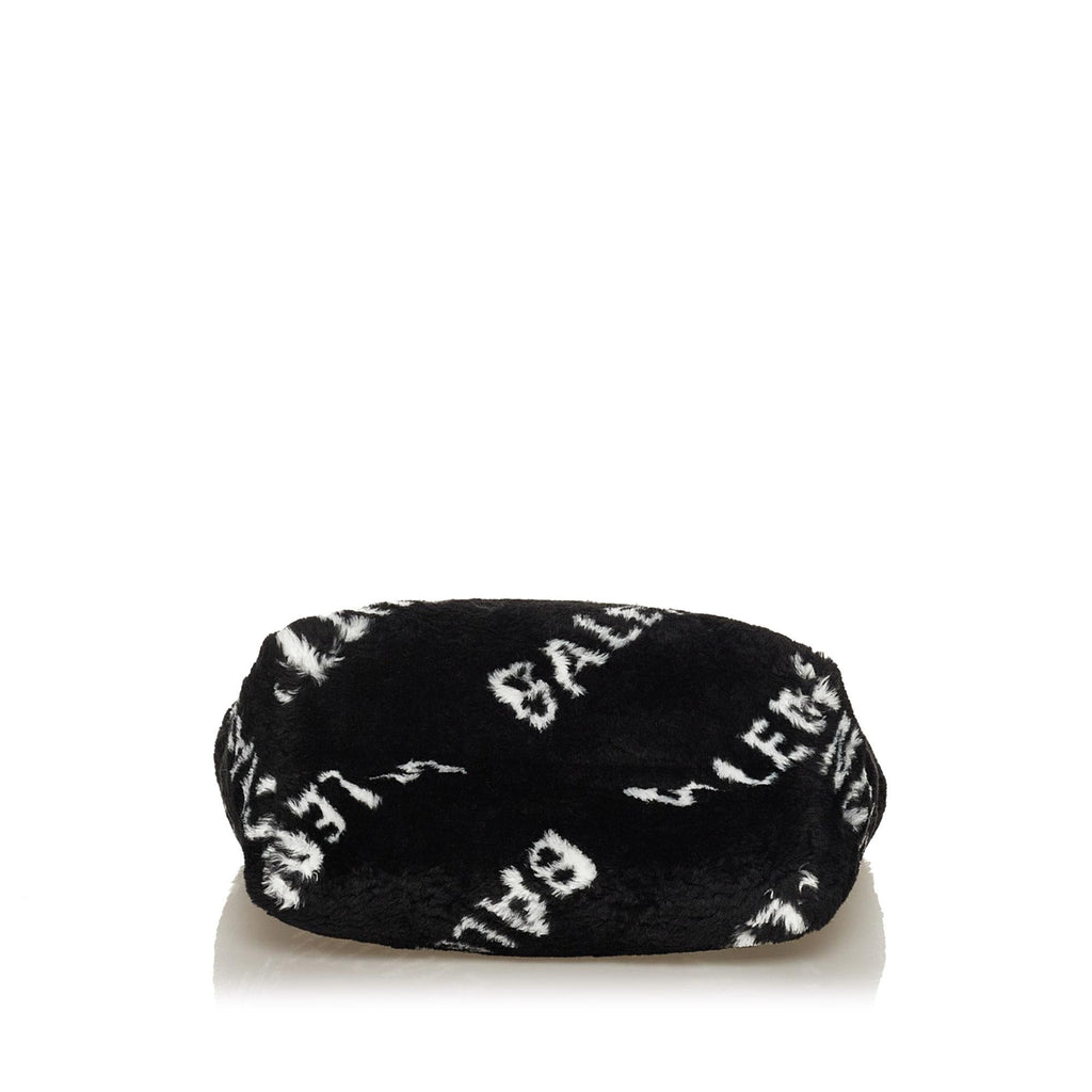 Balenciaga Logo Faux Fur Everyday XS Tote (SHG-UoEl2c)