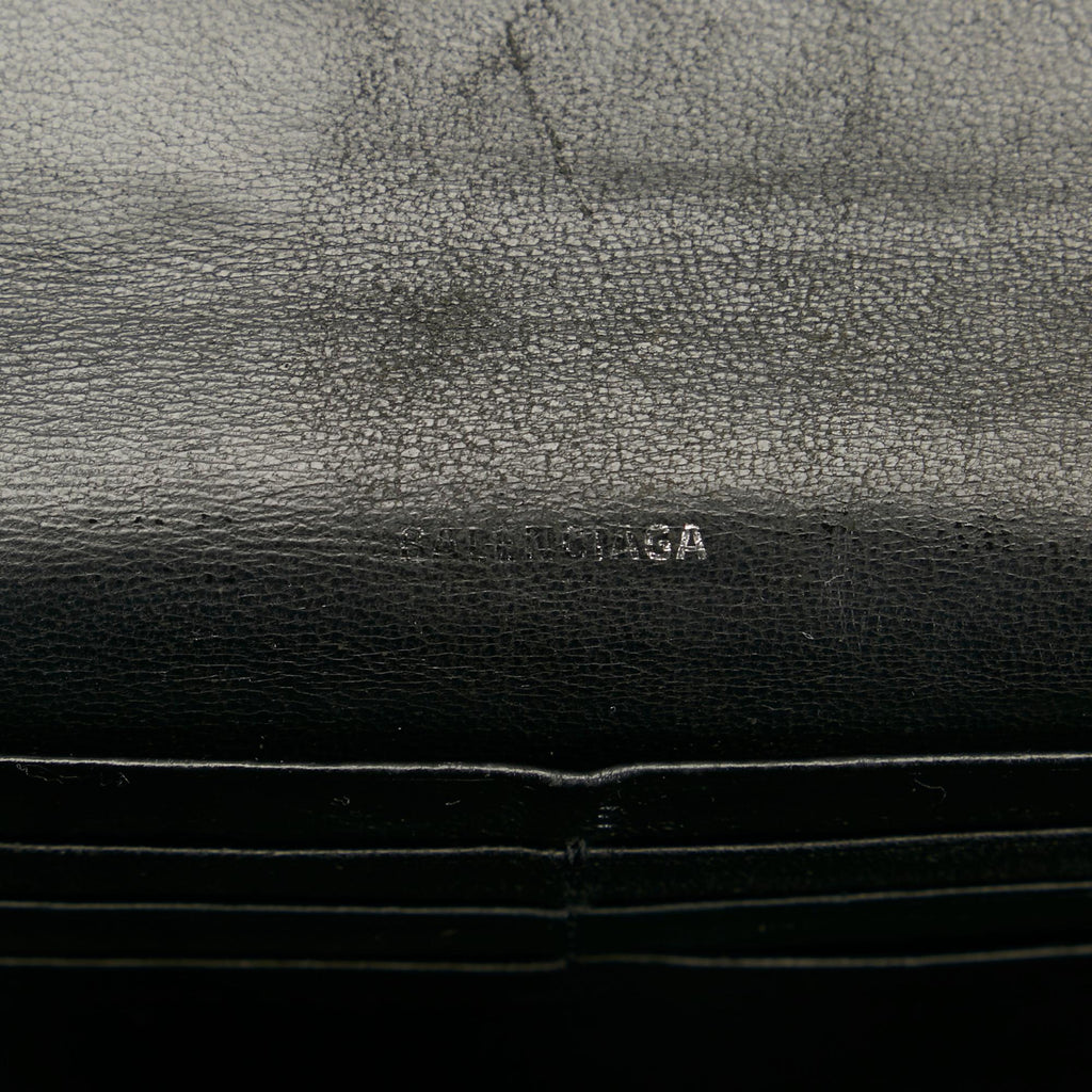 Balenciaga Logo Print Leather Long Wallet (SHG-35274)
