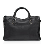 Balenciaga Metallic Agneau Edge City Satchel (SHF-gbJy0h)